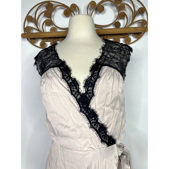 NEW Anthropologie Sleeveless V-Neck Lace Wrap Midi Dress XS - Picture 4 of 9